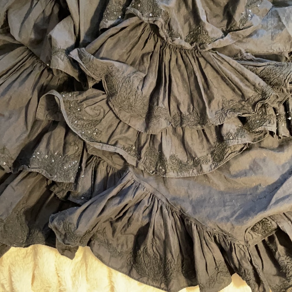 All Saints Spitalfields Sequined Embroidered Deconstructed Asymmetrical Dress - Picture 4 of 5